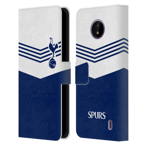 Tottenham Hotspur F.C. Badge 1978 Stripes Leather Book Wallet Case Cover For Nokia C10 / C20