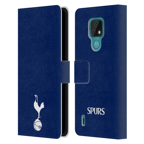 Tottenham Hotspur F.C. Badge Small Cockerel Leather Book Wallet Case Cover For Motorola Moto E7