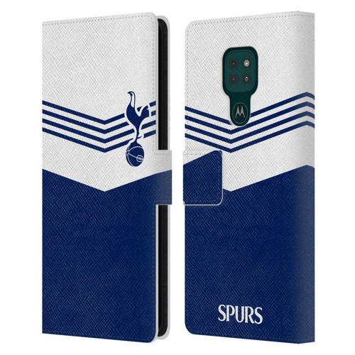 Tottenham Hotspur F.C. Badge 1978 Stripes Leather Book Wallet Case Cover For Motorola Moto G9 Play