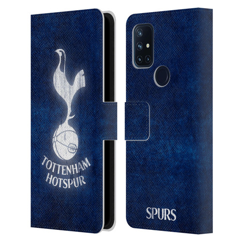 Tottenham Hotspur F.C. Badge Distressed Leather Book Wallet Case Cover For OnePlus Nord N10 5G