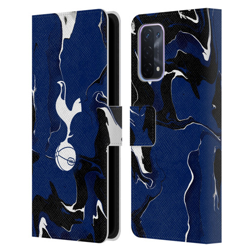 Tottenham Hotspur F.C. Badge Marble Leather Book Wallet Case Cover For OPPO A54 5G