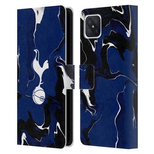 Tottenham Hotspur F.C. Badge Marble Leather Book Wallet Case Cover For OPPO Reno4 Z 5G
