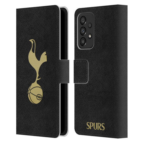 Tottenham Hotspur F.C. Badge Black And Gold Leather Book Wallet Case Cover For Samsung Galaxy A33 5G (2022)