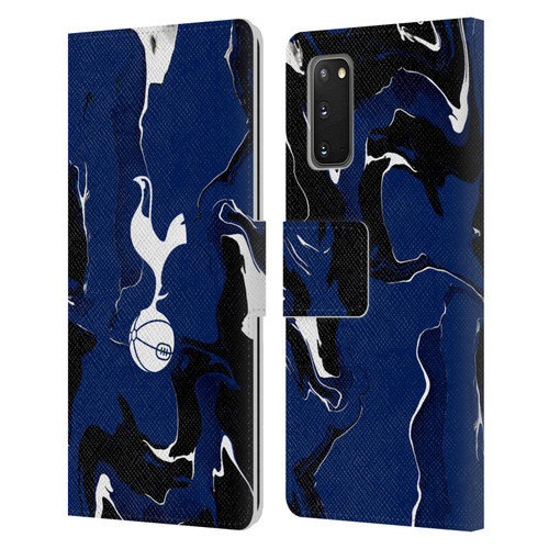 Tottenham Hotspur F.C. Badge Marble Leather Book Wallet Case Cover For Samsung Galaxy S20 / S20 5G