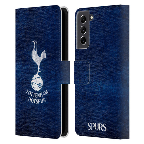 Tottenham Hotspur F.C. Badge Distressed Leather Book Wallet Case Cover For Samsung Galaxy S21 FE 5G