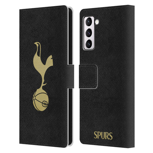 Tottenham Hotspur F.C. Badge Black And Gold Leather Book Wallet Case Cover For Samsung Galaxy S21+ 5G