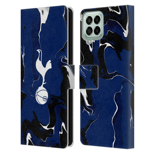 Tottenham Hotspur F.C. Badge Marble Leather Book Wallet Case Cover For Samsung Galaxy M33 (2022)