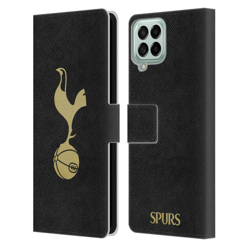 Tottenham Hotspur F.C. Badge Black And Gold Leather Book Wallet Case Cover For Samsung Galaxy M53 (2022)