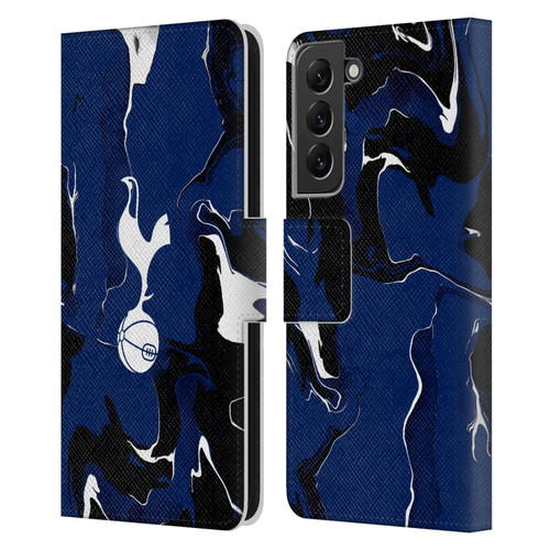 Tottenham Hotspur F.C. Badge Marble Leather Book Wallet Case Cover For Samsung Galaxy S22+ 5G