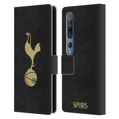 Tottenham Hotspur F.C. Badge Black And Gold Leather Book Wallet Case Cover For Xiaomi Mi 10 5G / Mi 10 Pro 5G