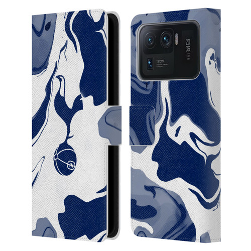 Tottenham Hotspur F.C. Badge Blue And White Marble Leather Book Wallet Case Cover For Xiaomi Mi 11 Ultra