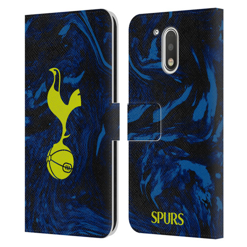 Tottenham Hotspur F.C. 2021/22 Badge Kit Away Leather Book Wallet Case Cover For Motorola Moto G41