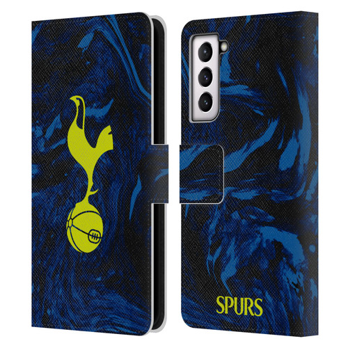 Tottenham Hotspur F.C. 2021/22 Badge Kit Away Leather Book Wallet Case Cover For Samsung Galaxy S21 5G