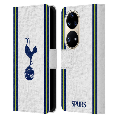 Tottenham Hotspur F.C. 2022/23 Badge Kit Home Leather Book Wallet Case Cover For Huawei P50 Pro