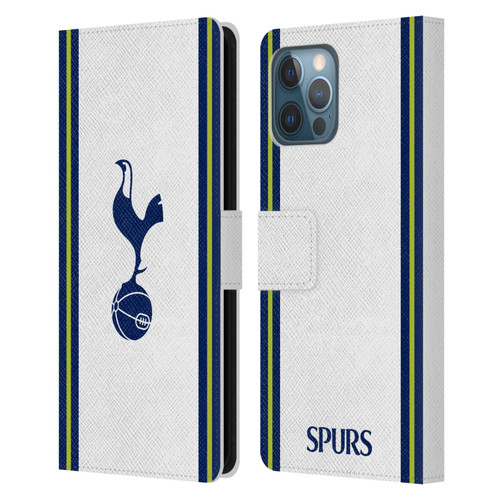 Tottenham Hotspur F.C. 2022/23 Badge Kit Home Leather Book Wallet Case Cover For Apple iPhone 12 Pro Max