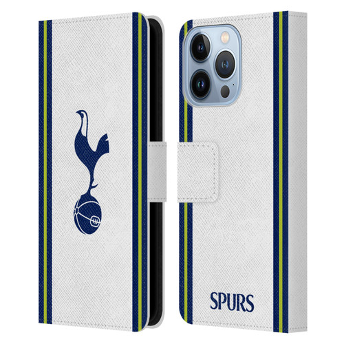 Tottenham Hotspur F.C. 2022/23 Badge Kit Home Leather Book Wallet Case Cover For Apple iPhone 13 Pro