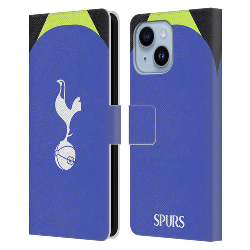 Tottenham Hotspur F.C. 2022/23 Badge Kit Away Leather Book Wallet Case Cover For Apple iPhone 14 Plus