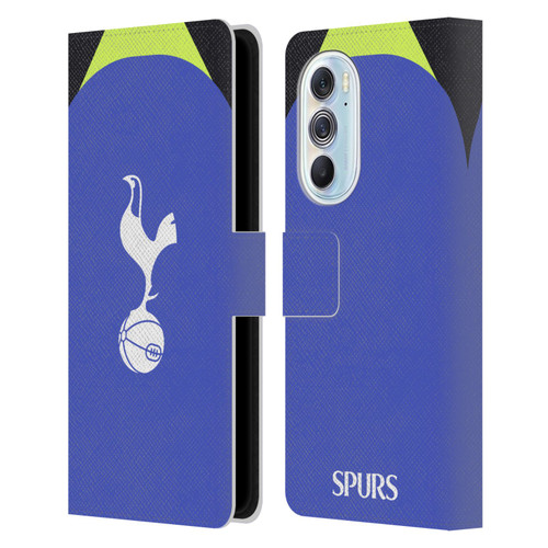Tottenham Hotspur F.C. 2022/23 Badge Kit Away Leather Book Wallet Case Cover For Motorola Edge X30
