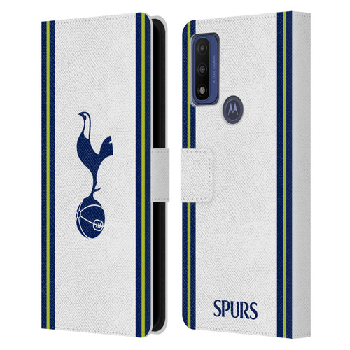 Tottenham Hotspur F.C. 2022/23 Badge Kit Home Leather Book Wallet Case Cover For Motorola G Pure