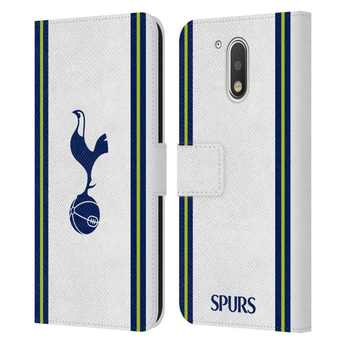 Tottenham Hotspur F.C. 2022/23 Badge Kit Home Leather Book Wallet Case Cover For Motorola Moto G41