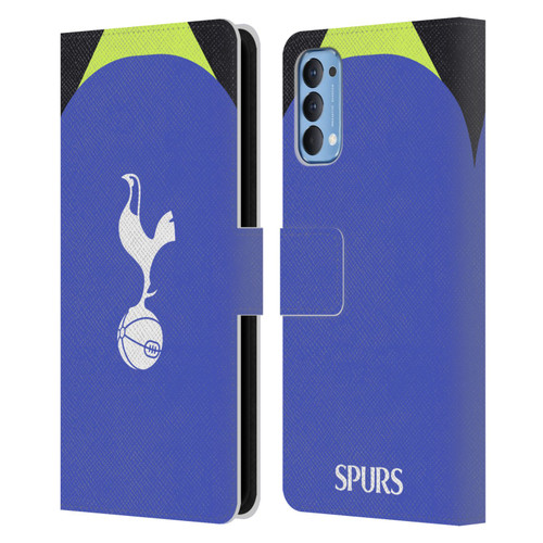 Tottenham Hotspur F.C. 2022/23 Badge Kit Away Leather Book Wallet Case Cover For OPPO Reno 4 5G