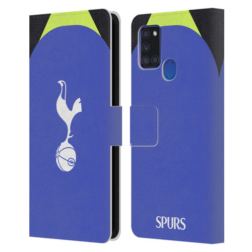Tottenham Hotspur F.C. 2022/23 Badge Kit Away Leather Book Wallet Case Cover For Samsung Galaxy A21s (2020)