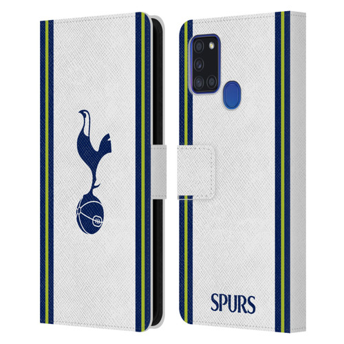 Tottenham Hotspur F.C. 2022/23 Badge Kit Home Leather Book Wallet Case Cover For Samsung Galaxy A21s (2020)