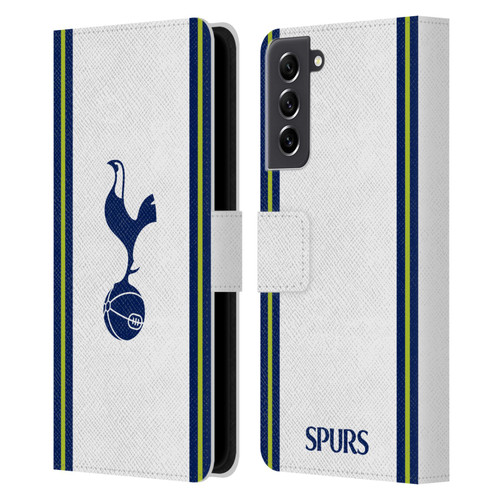 Tottenham Hotspur F.C. 2022/23 Badge Kit Home Leather Book Wallet Case Cover For Samsung Galaxy S21 FE 5G