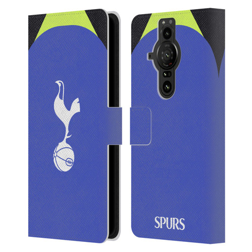 Tottenham Hotspur F.C. 2022/23 Badge Kit Away Leather Book Wallet Case Cover For Sony Xperia Pro-I