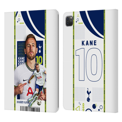 Tottenham Hotspur F.C. 2022/23 First Team Harry Kane Leather Book Wallet Case Cover For Apple iPad Pro 11 2020 / 2021 / 2022
