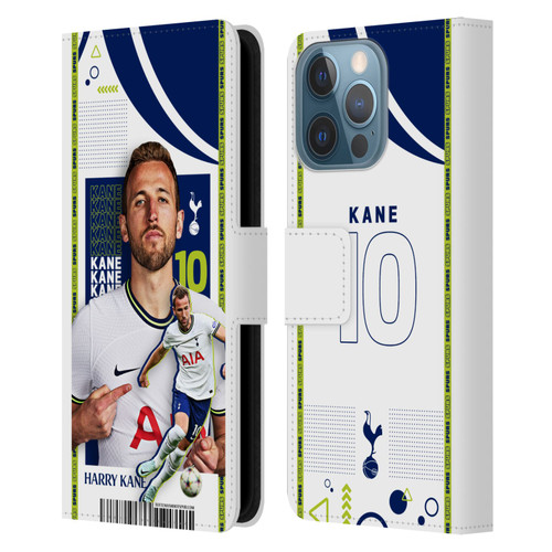 Tottenham Hotspur F.C. 2022/23 First Team Harry Kane Leather Book Wallet Case Cover For Apple iPhone 13 Pro