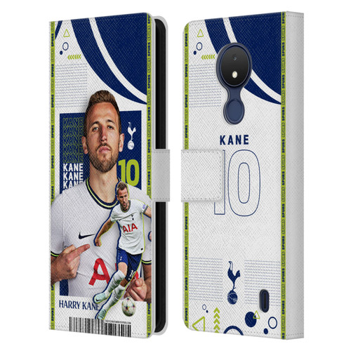 Tottenham Hotspur F.C. 2022/23 First Team Harry Kane Leather Book Wallet Case Cover For Nokia C21