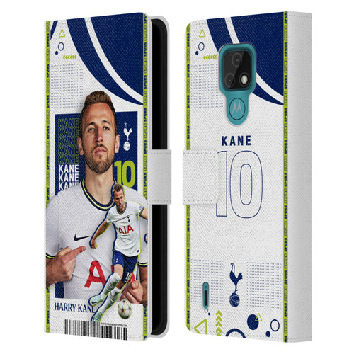 Tottenham Hotspur F.C. 2022/23 First Team Harry Kane Leather Book Wallet Case Cover For Motorola Moto E7