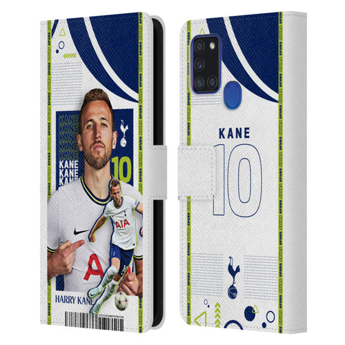 Tottenham Hotspur F.C. 2022/23 First Team Harry Kane Leather Book Wallet Case Cover For Samsung Galaxy A21s (2020)