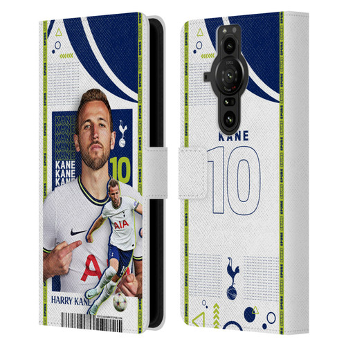 Tottenham Hotspur F.C. 2022/23 First Team Harry Kane Leather Book Wallet Case Cover For Sony Xperia Pro-I