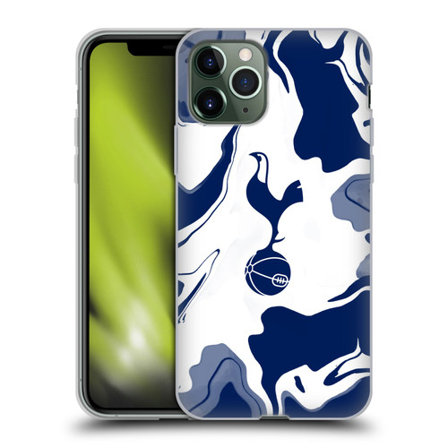 Tottenham Hotspur F.C. Badge Blue And White Marble Soft Gel Case for Apple iPhone 11 Pro
