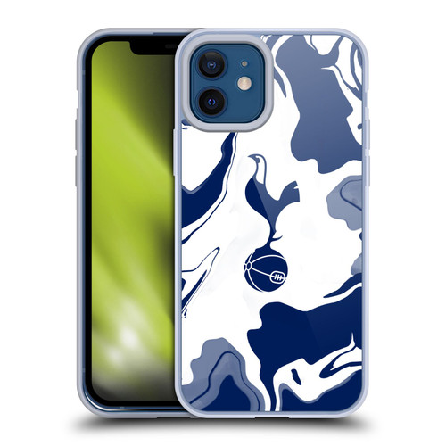 Tottenham Hotspur F.C. Badge Blue And White Marble Soft Gel Case for Apple iPhone 12 / iPhone 12 Pro & MagSafe
