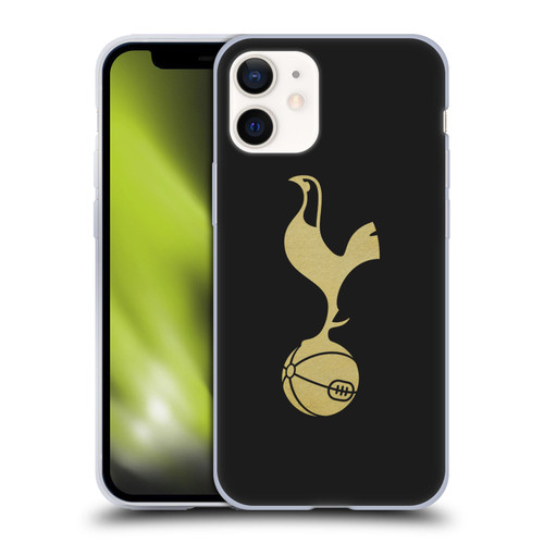 Tottenham Hotspur F.C. Badge Black And Gold Soft Gel Case for Apple iPhone 12 Mini