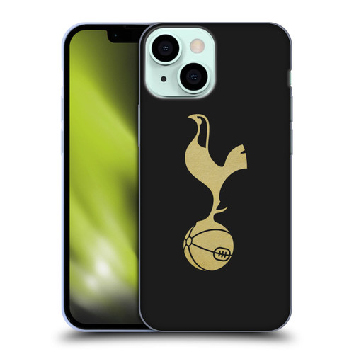Tottenham Hotspur F.C. Badge Black And Gold Soft Gel Case for Apple iPhone 13 Mini