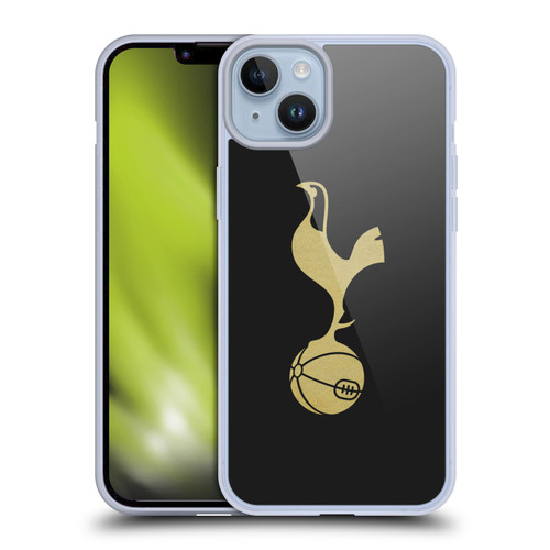 Tottenham Hotspur F.C. Badge Black And Gold Soft Gel Case for Apple iPhone 14 Plus