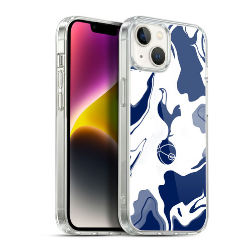 Tottenham Hotspur F.C. Badge Blue And White Marble Soft Gel Case for Apple iPhone 14 Plus & MagSafe