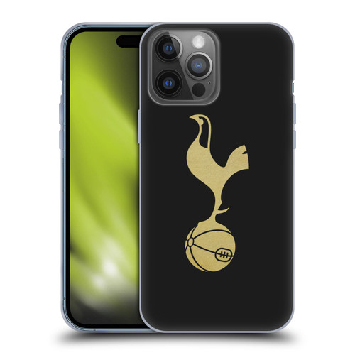 Tottenham Hotspur F.C. Badge Black And Gold Soft Gel Case for Apple iPhone 14 Pro Max