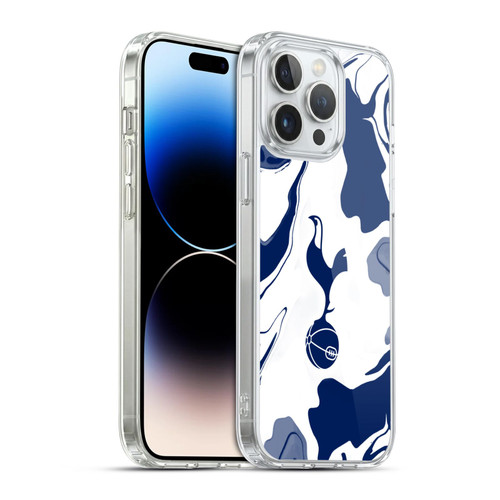 Tottenham Hotspur F.C. Badge Blue And White Marble Soft Gel Case for Apple iPhone 14 Pro Max & MagSafe
