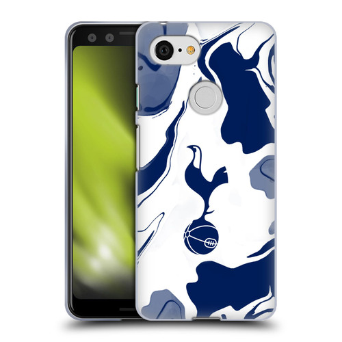 Tottenham Hotspur F.C. Badge Blue And White Marble Soft Gel Case for Google Pixel 3