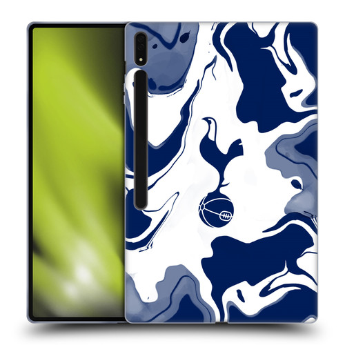 Tottenham Hotspur F.C. Badge Blue And White Marble Soft Gel Case for Samsung Galaxy Tab S8 Ultra