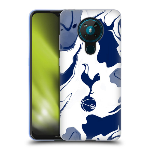 Tottenham Hotspur F.C. Badge Blue And White Marble Soft Gel Case for Nokia 5.3