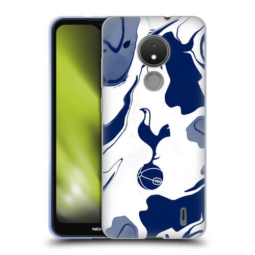 Tottenham Hotspur F.C. Badge Blue And White Marble Soft Gel Case for Nokia C21