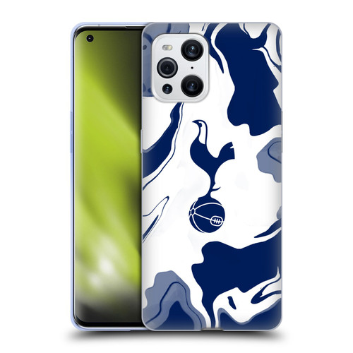Tottenham Hotspur F.C. Badge Blue And White Marble Soft Gel Case for OPPO Find X3 / Pro
