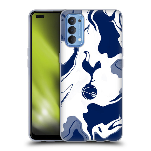 Tottenham Hotspur F.C. Badge Blue And White Marble Soft Gel Case for OPPO Reno 4 5G