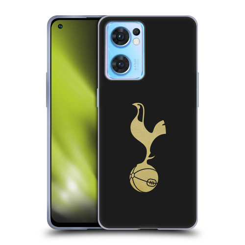 Tottenham Hotspur F.C. Badge Black And Gold Soft Gel Case for OPPO Reno7 5G / Find X5 Lite